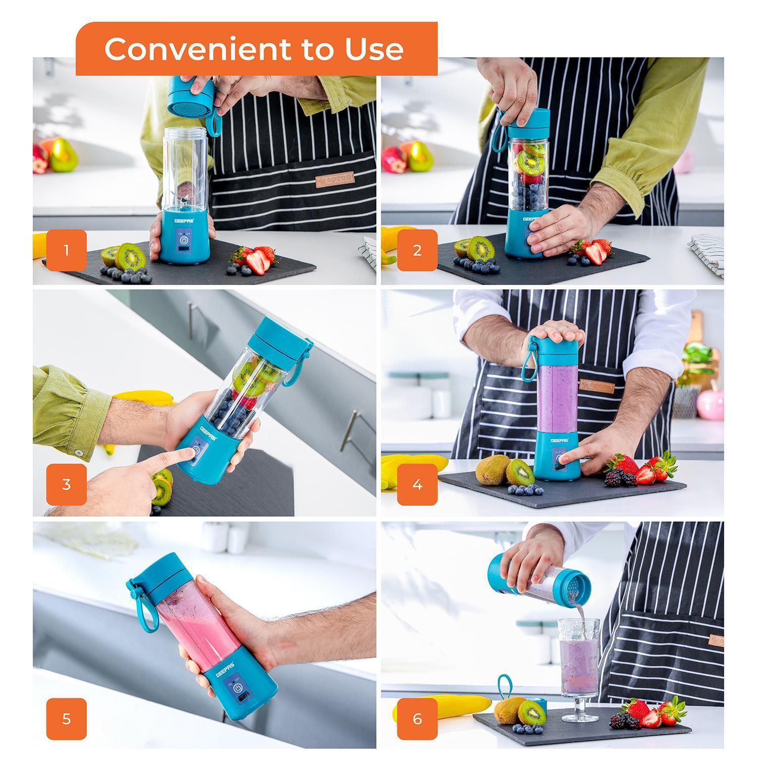 330ml Handheld Rechargeable Travel Blender (4 Colours)