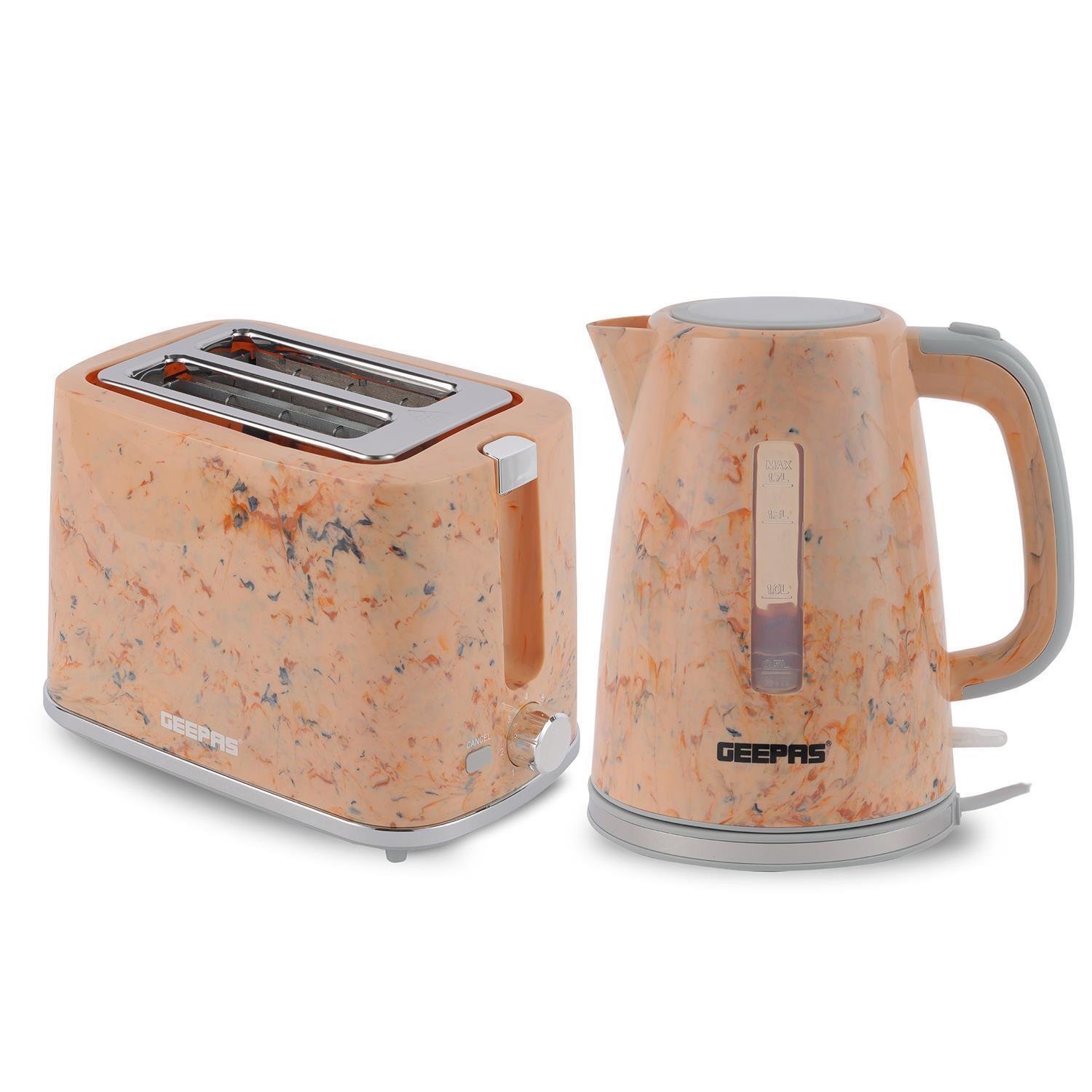 Cordless Electric Kettle and 2-Slice Bread Toaster Combo Set