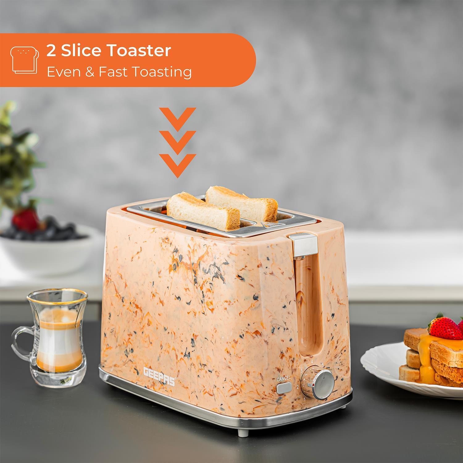 Cordless Electric Kettle and 2-Slice Bread Toaster Combo Set