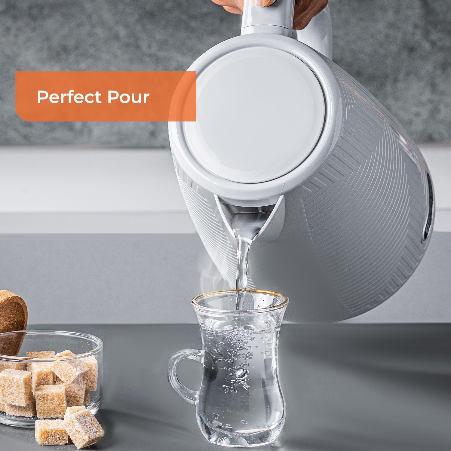 1.7L OPUS Cordless Kettle and Toaster Set in Elegant Grey
