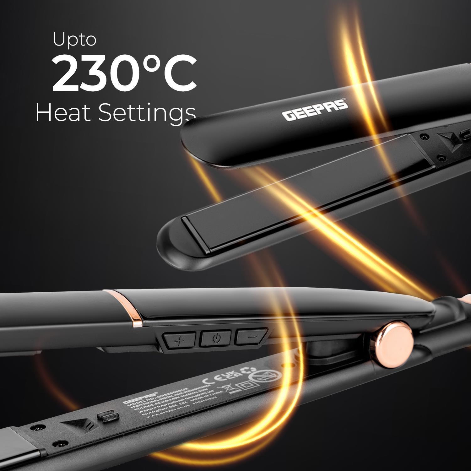 Ceramic Coated Black & Rose Gold Hair Straighteners