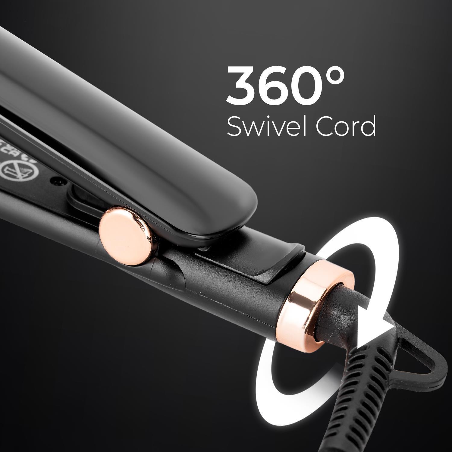 Ceramic Coated Black & Rose Gold Hair Straighteners