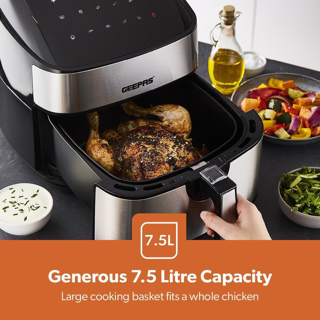 7.5L Air Fryer, 4 Slice Toaster & 1.7L Kettle Kitchen Bundle Black