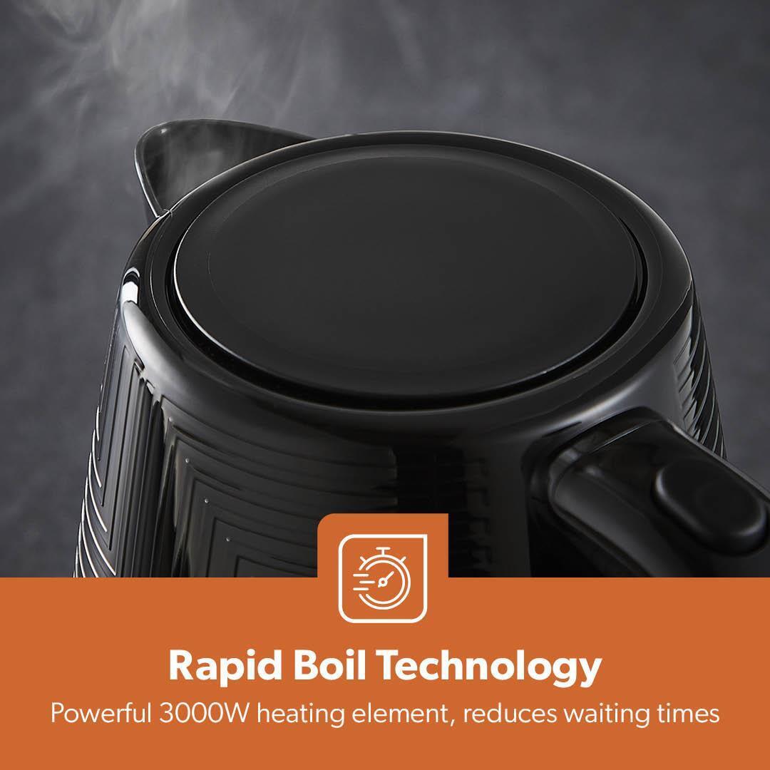 3.5L Air Fryer, 2 Slice Toaster & 1.7L Kettle Combo Set In Black