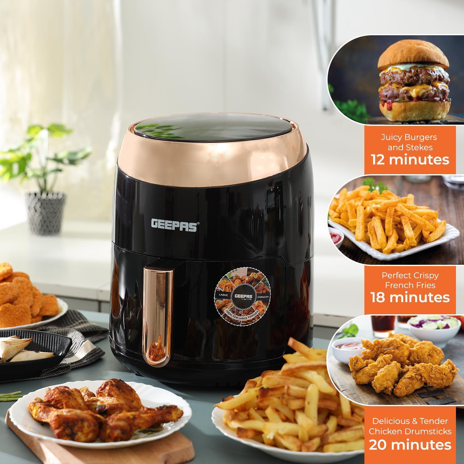 3.5L Rose Gold Digital 'Vortex' Air Fryer + Free Recipe E-Book