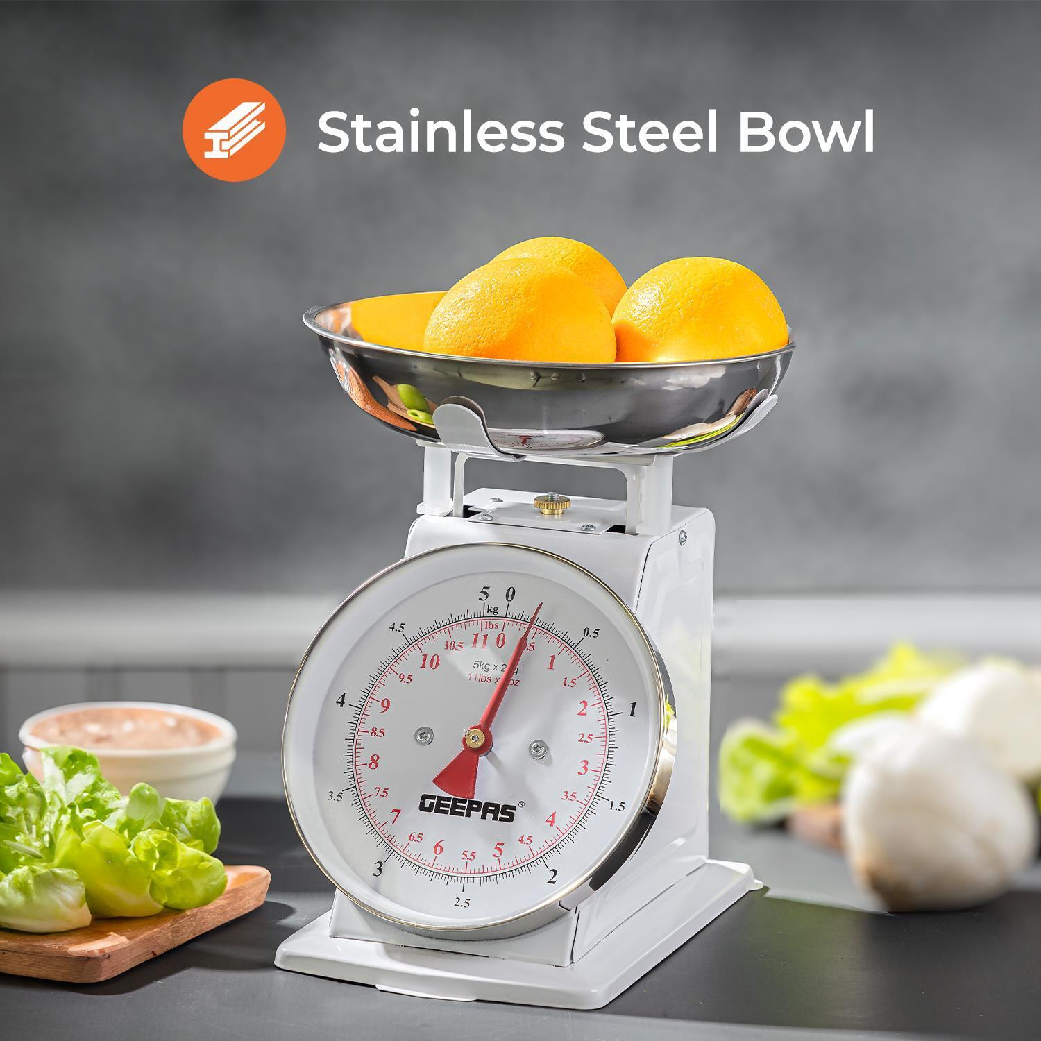 5kg Mechanical White Analog Kitchen Scale