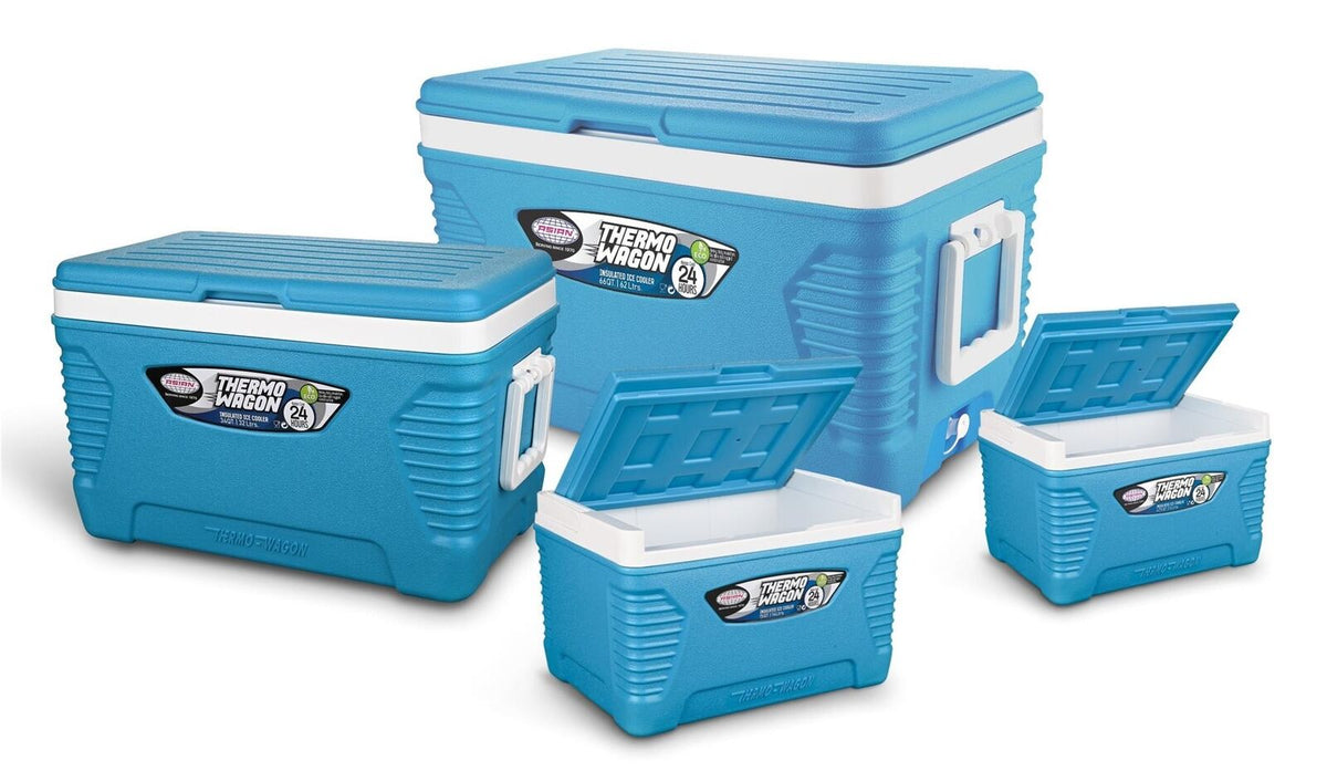 Blue 4-Piece Insulate Ice Cooler Box Set (5L, 14L, 32L, 62L)