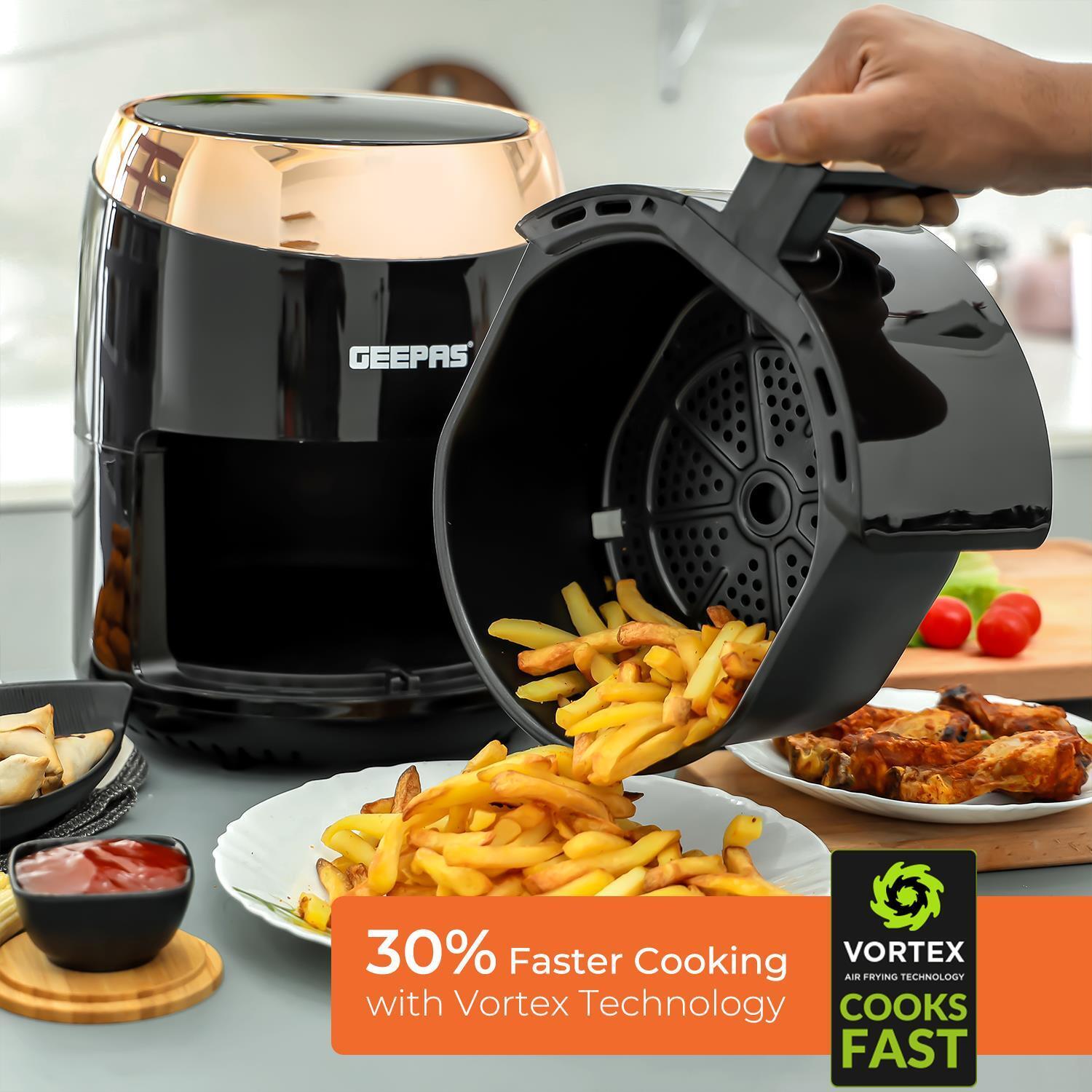 3.5L Rose Gold Digital 'Vortex' Air Fryer + Free Recipe E-Book