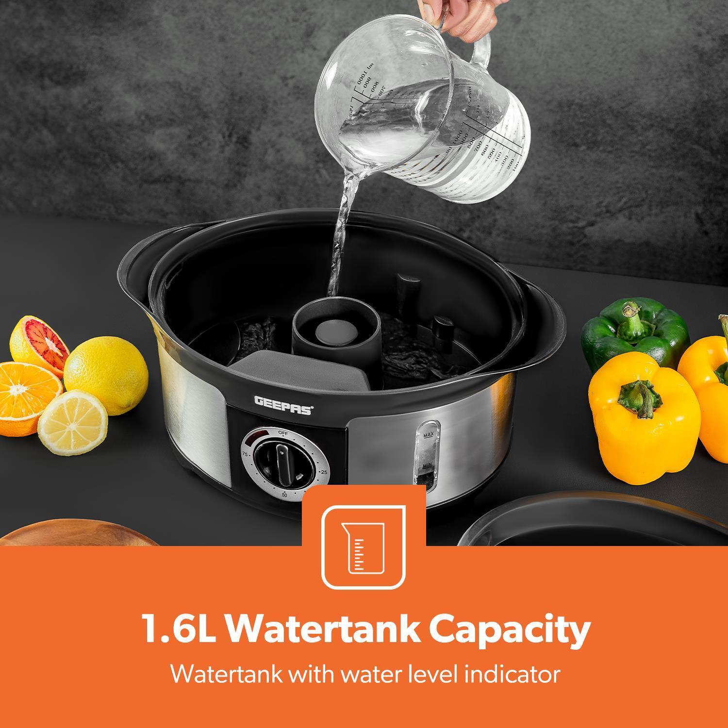 3-Tier Electric Stainless Steel Food Steamer and Cooker 12L