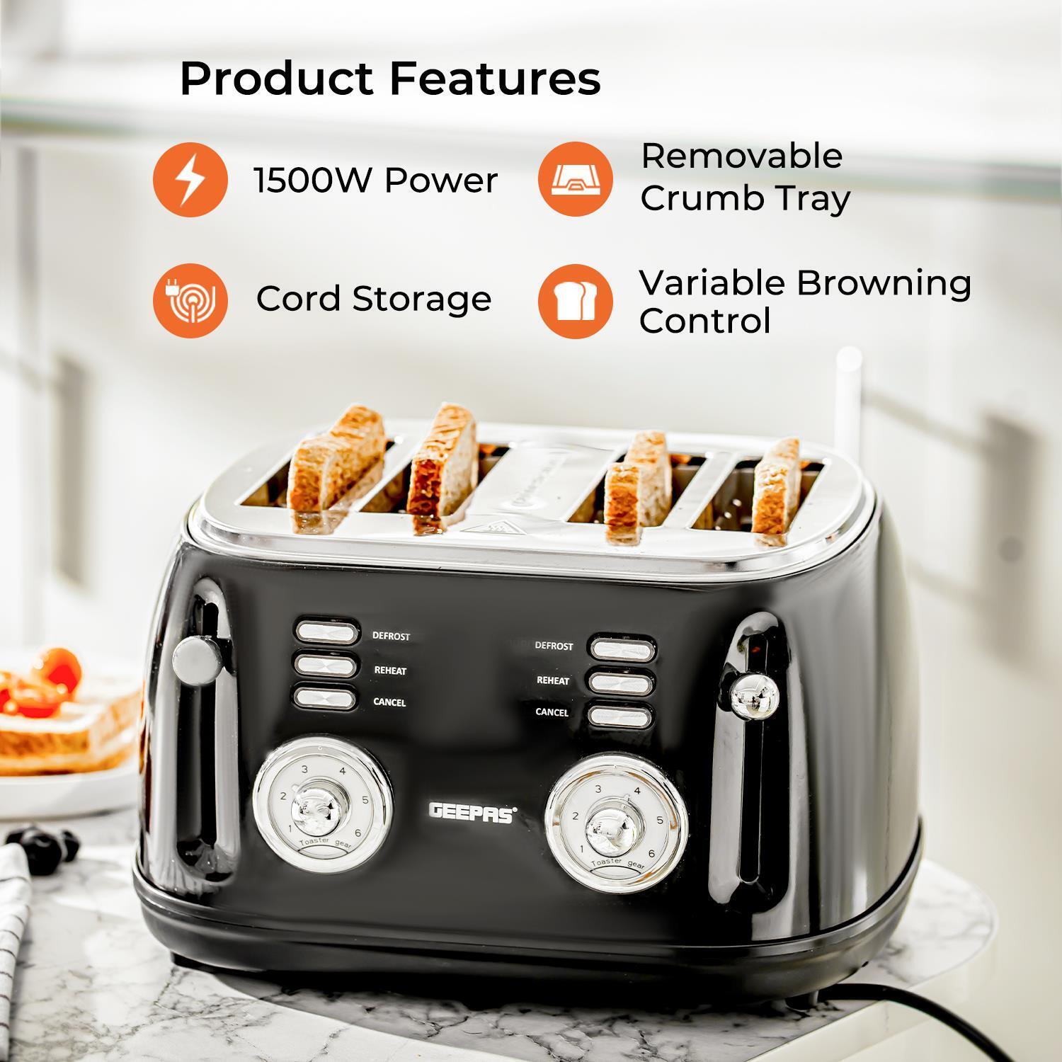 1.8L Electric Kettle 4 Slice Bread Toaster & 20L Microwave Kitchen Set