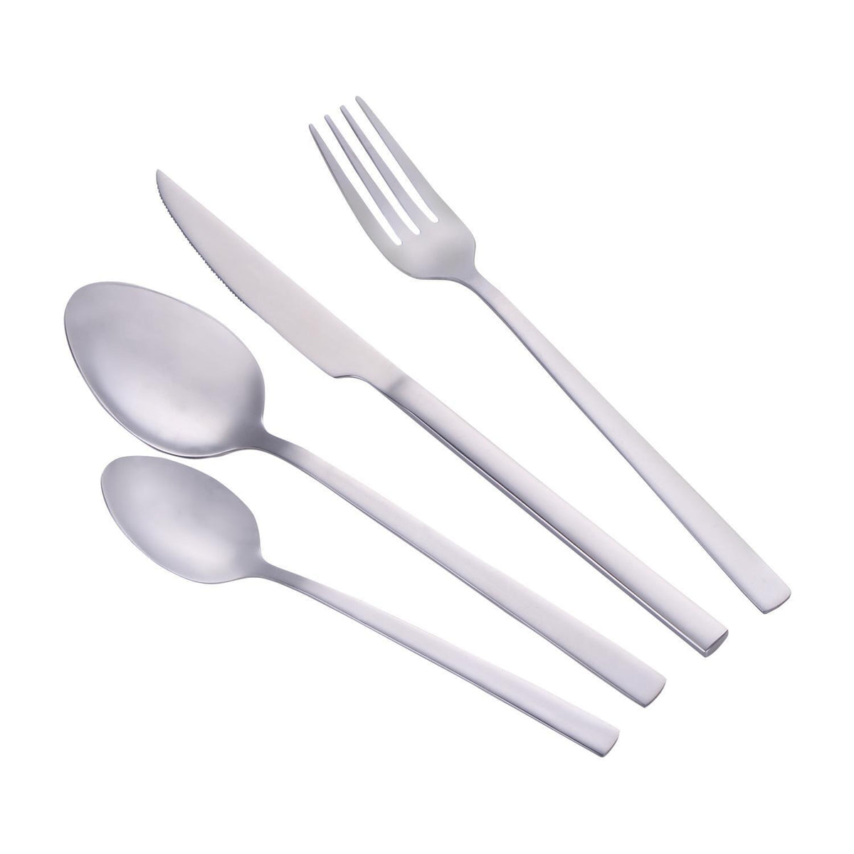 16-Piece Silver Stainless Steel Cutlery Set