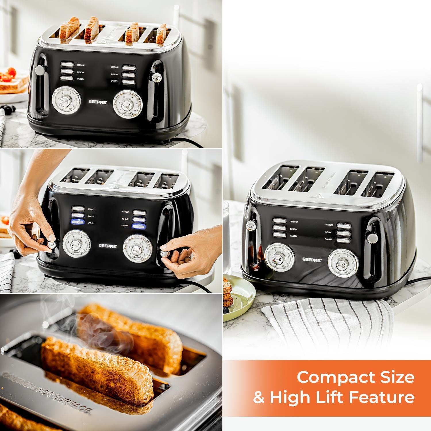 1.8L Electric Kettle 4 Slice Bread Toaster & 20L Microwave Kitchen Set