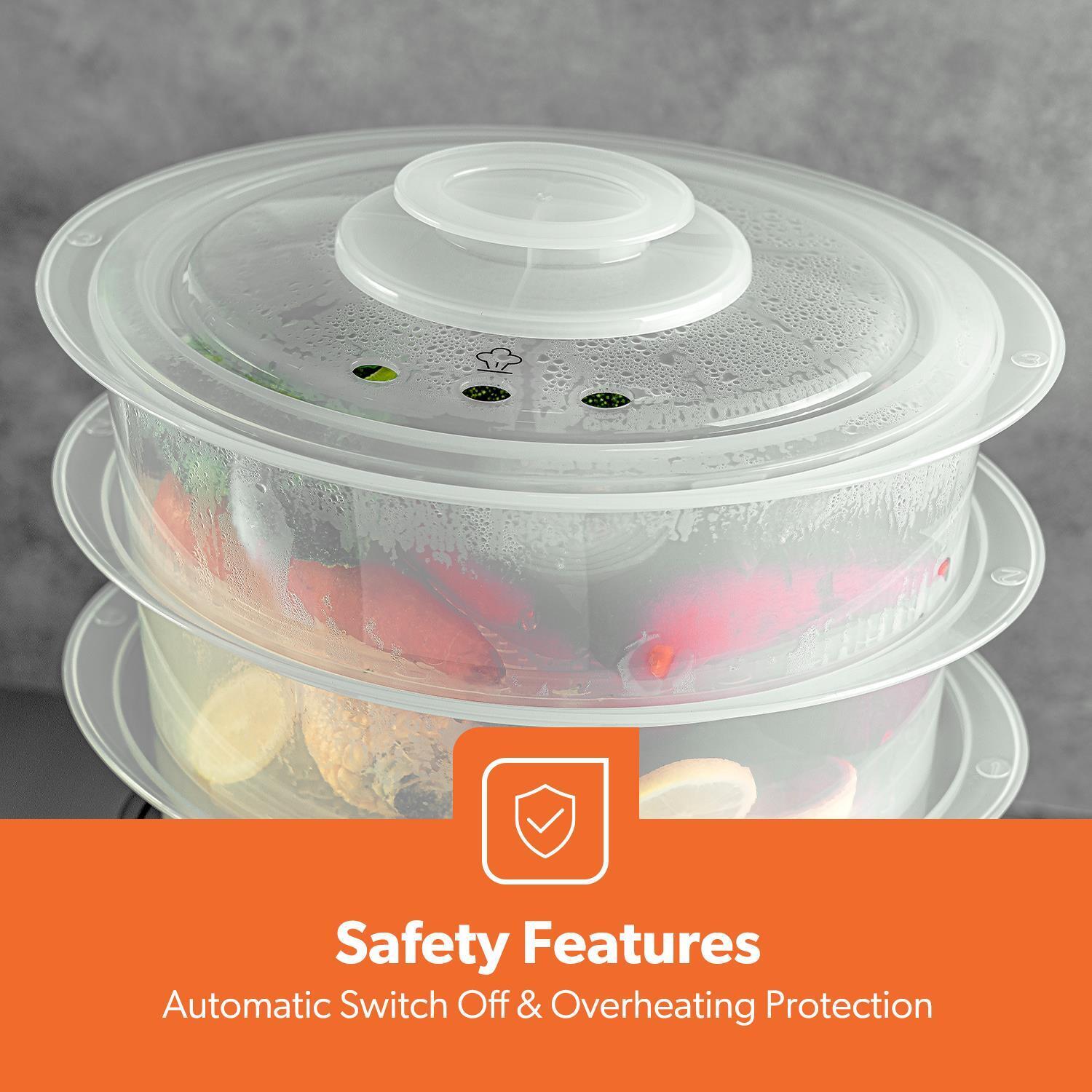 3-Tier Electric Stainless Steel Food Steamer and Cooker 12L