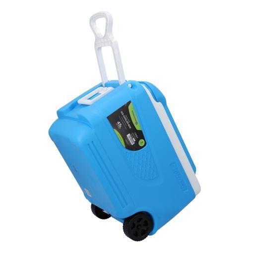 45L Large Blue Insulated Ice Cooler Chest With Wheels
