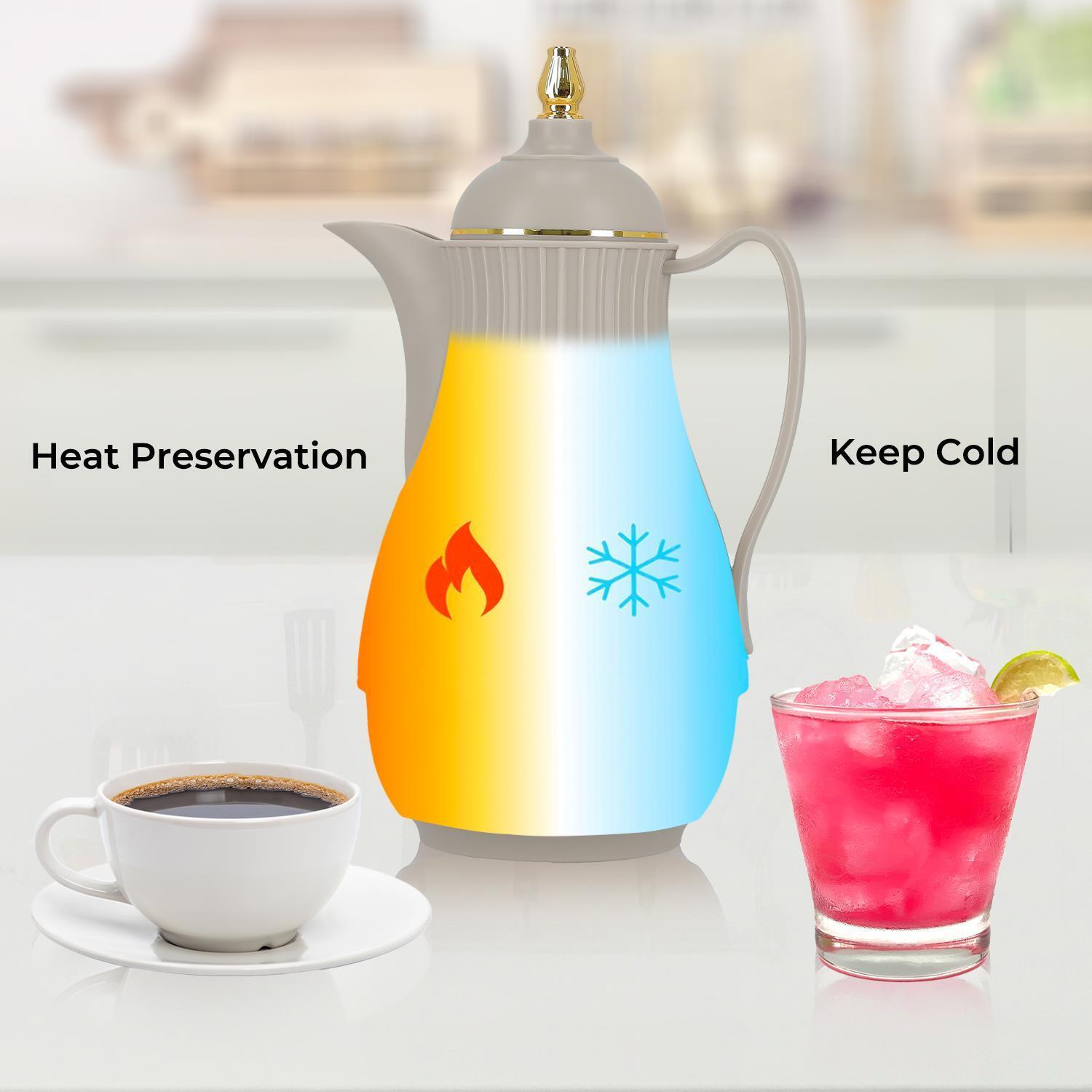 1L Vacuum Insulated Glass Thermos Arabic Jug