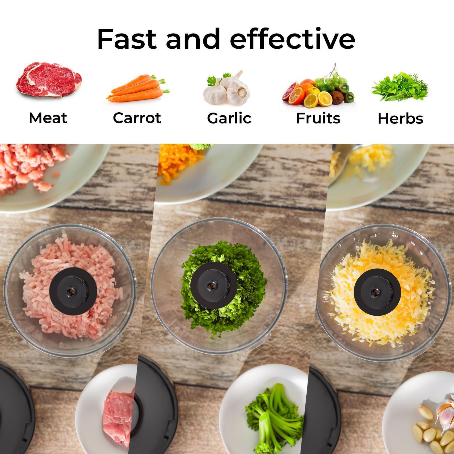 200W Black Multi-Chopper and Mini Food Processor 350ml