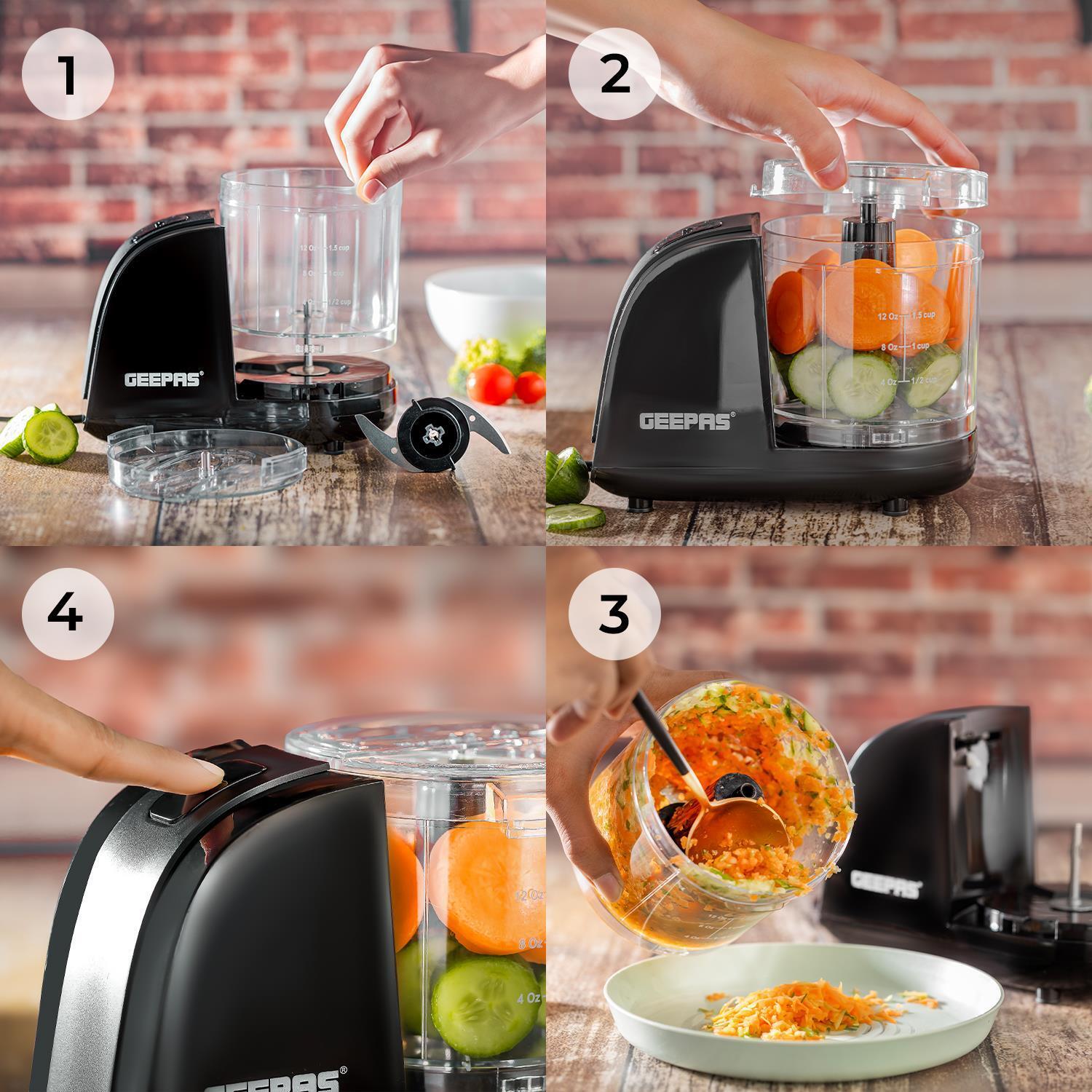 200W Black Multi-Chopper and Mini Food Processor 350ml