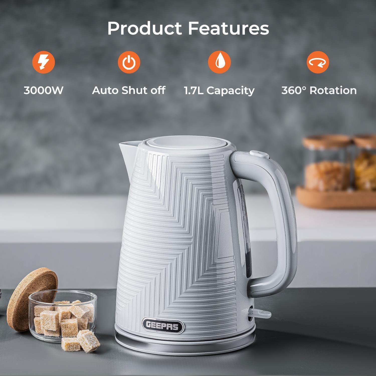 3.5L Vortex Air Fryer, 2-Slice Toaster & 1.7L Kettle Set In Grey
