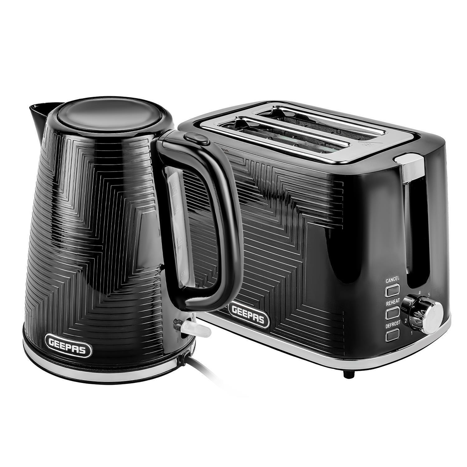 1.7L Textured Kettle & Two-Slice Toaster Kitchen Set