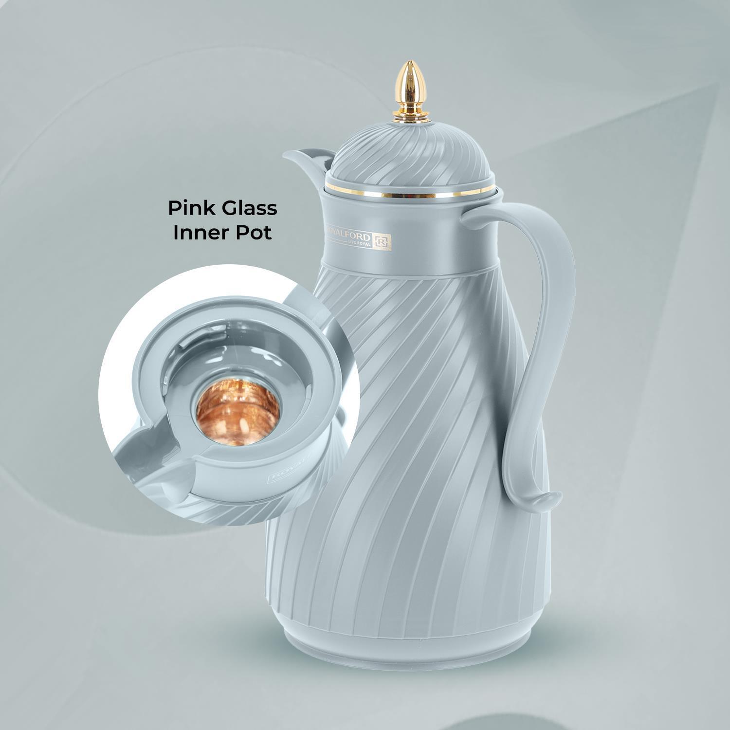 1L Grey Insulated Vacuum Flask Thermos Jug