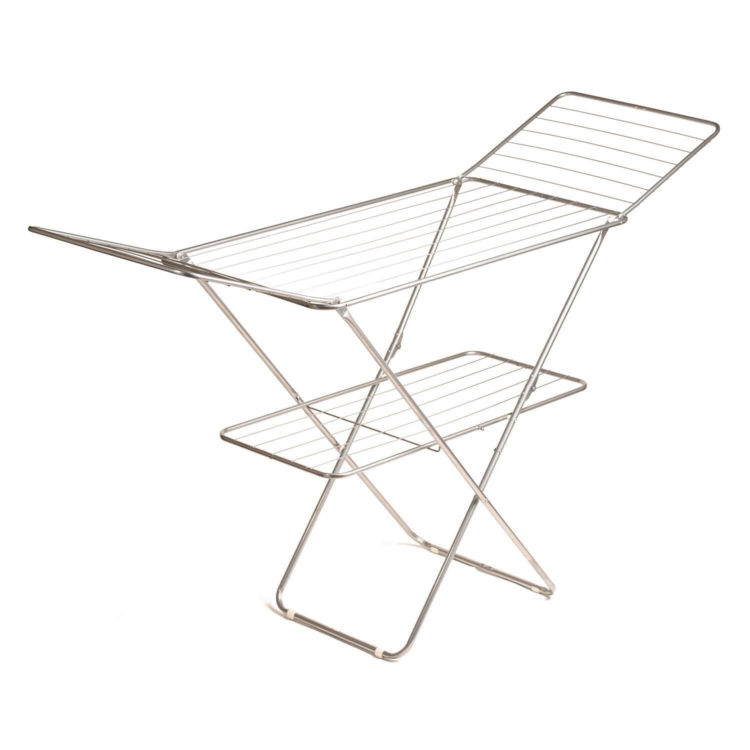 Expandable Metal Clothes Dryer With Bottom Shelf