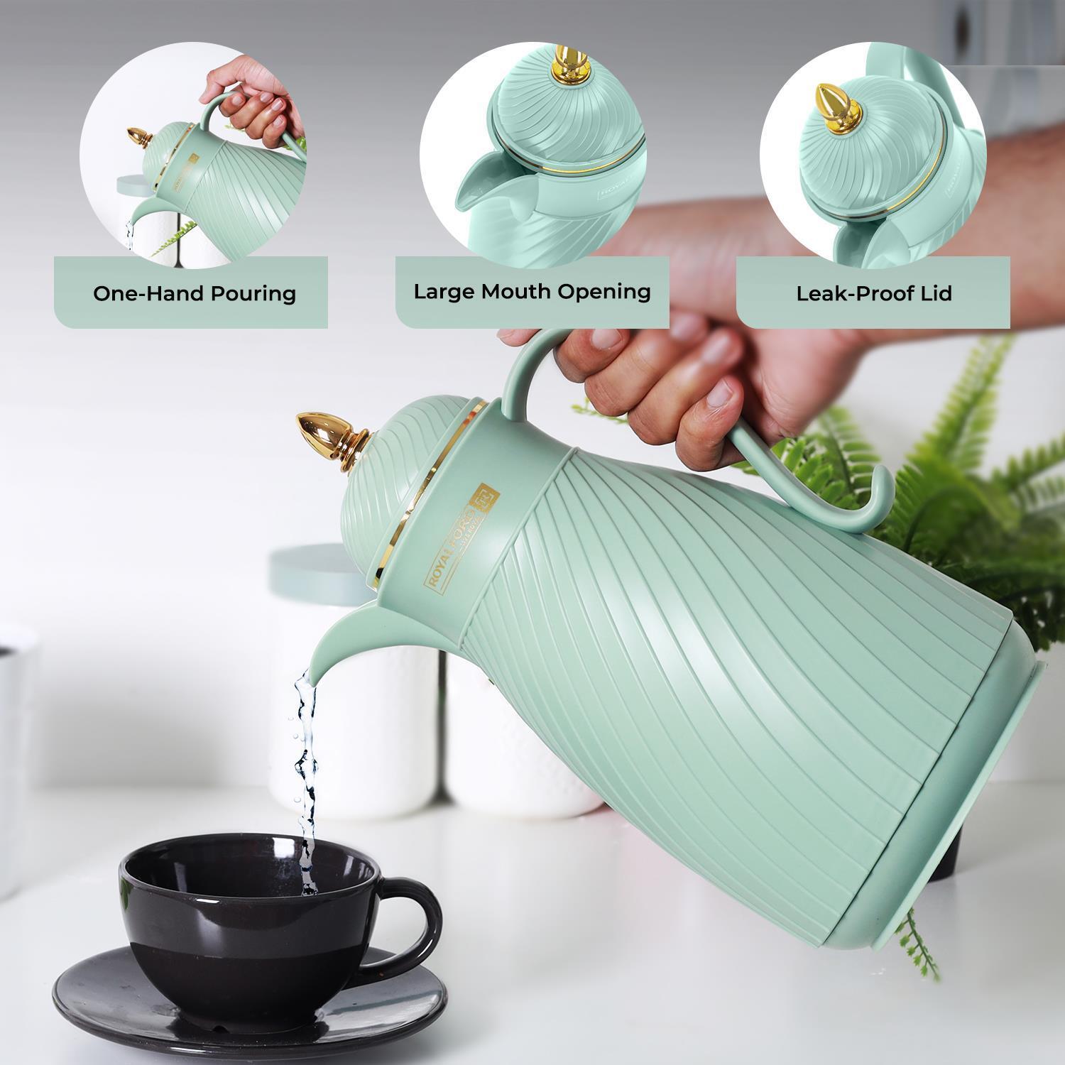Green 1L Insulated Vacuum Flask Thermos Jug