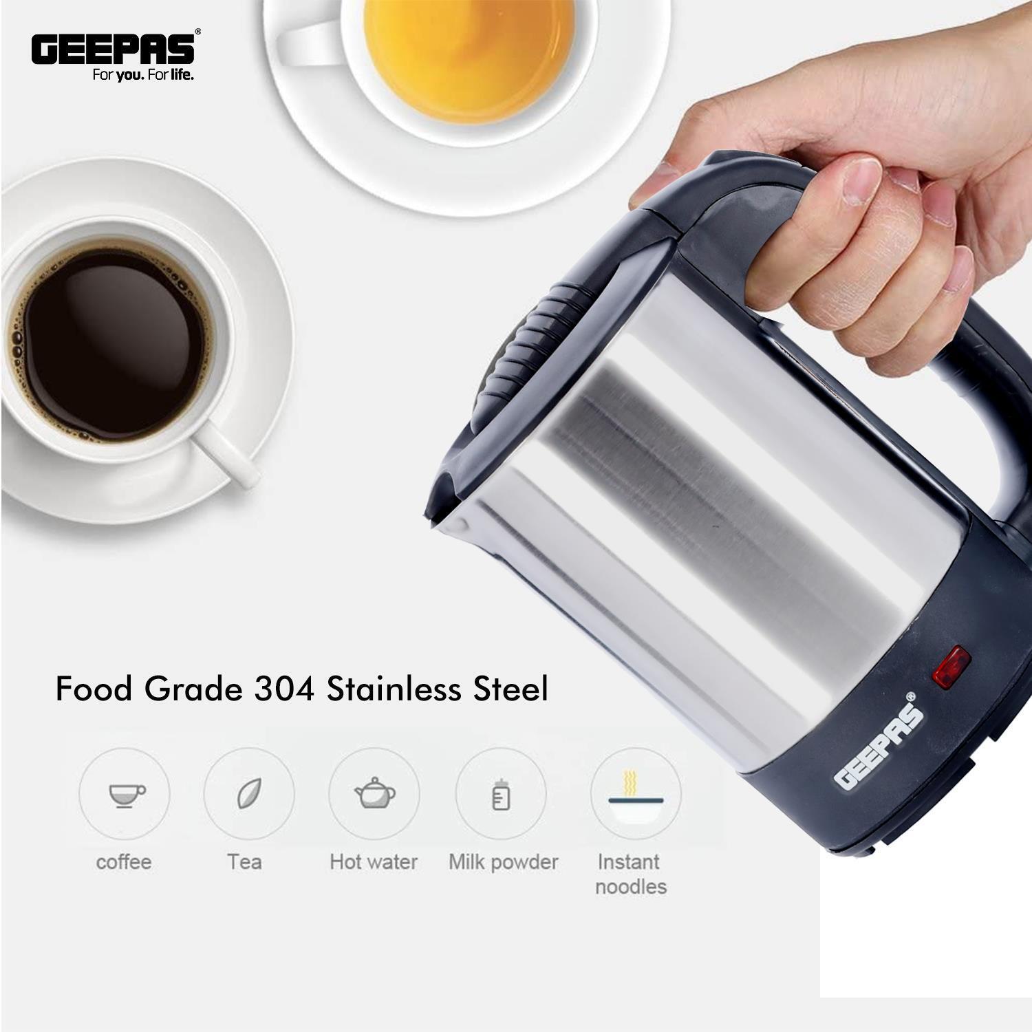 12V Stainless Steel Portable Travel Kettle 500ml