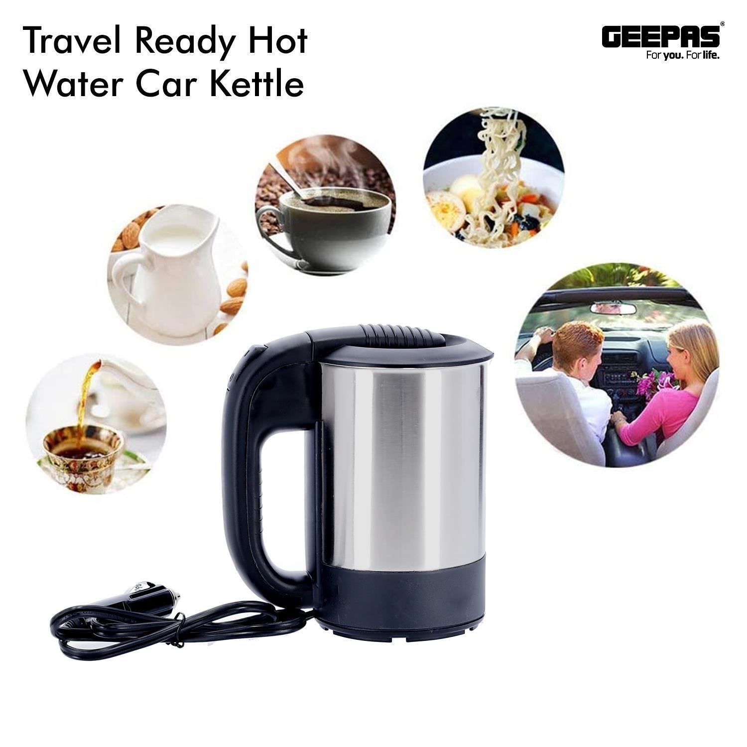 12V Stainless Steel Portable Travel Kettle 500ml