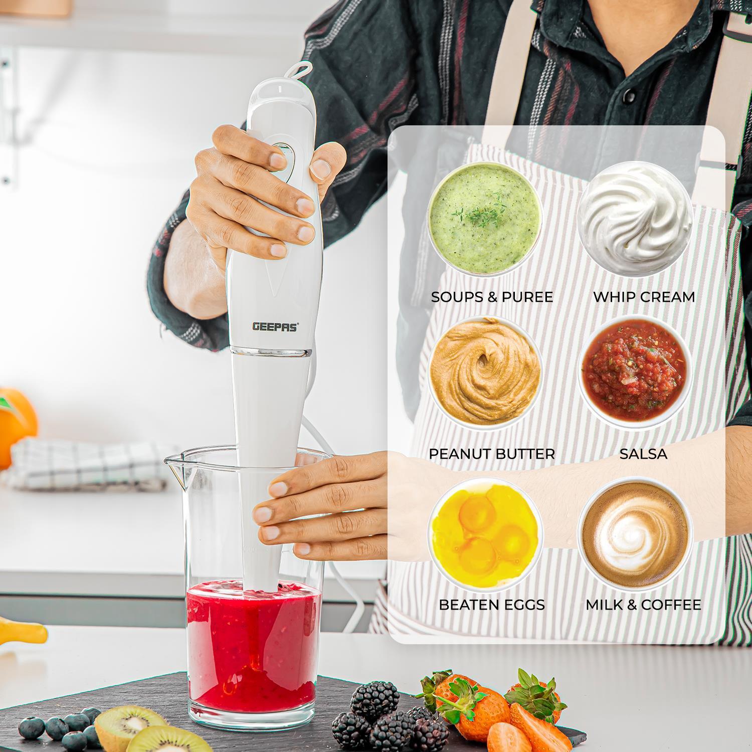 2-In-1 Electric Jug Blender and 180W Hand Blender Combo