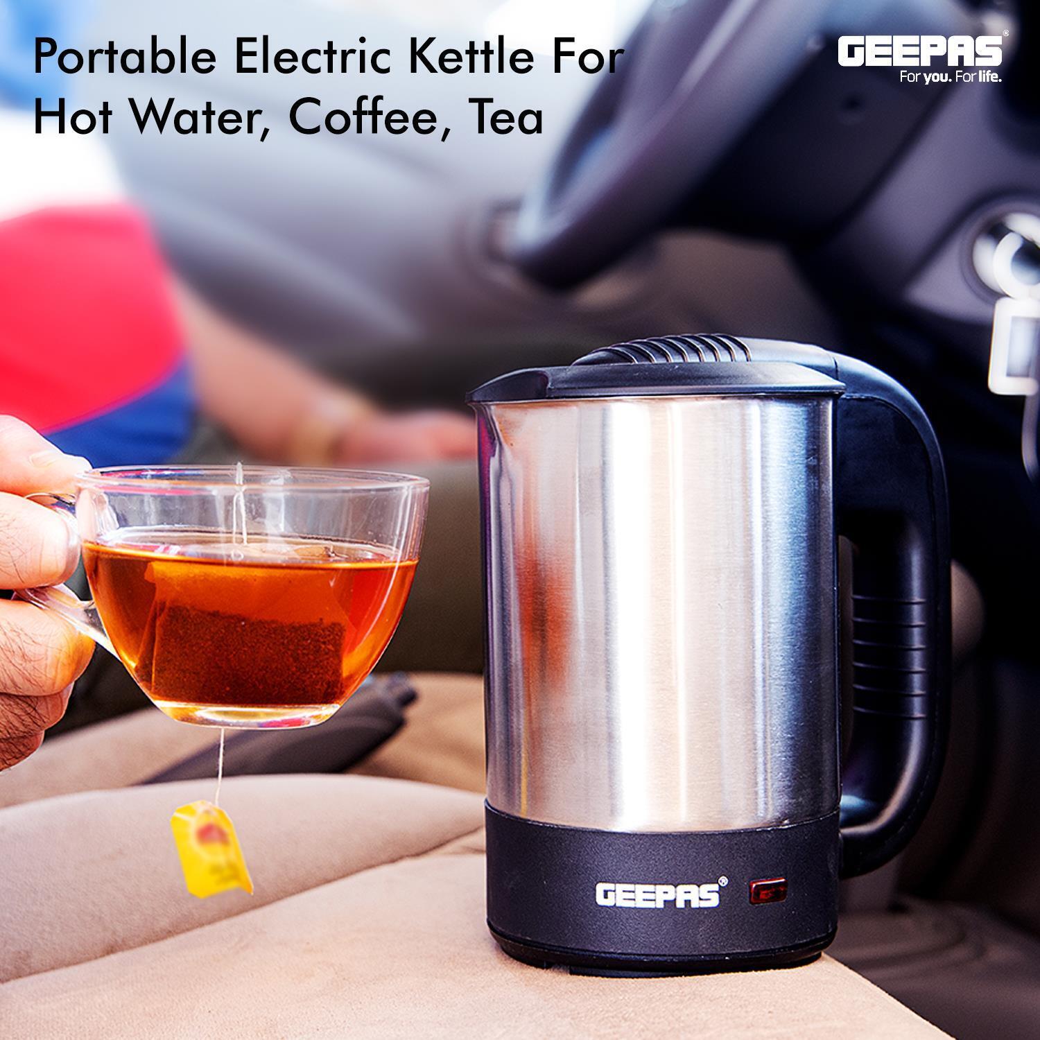 12V Stainless Steel Portable Travel Kettle 500ml
