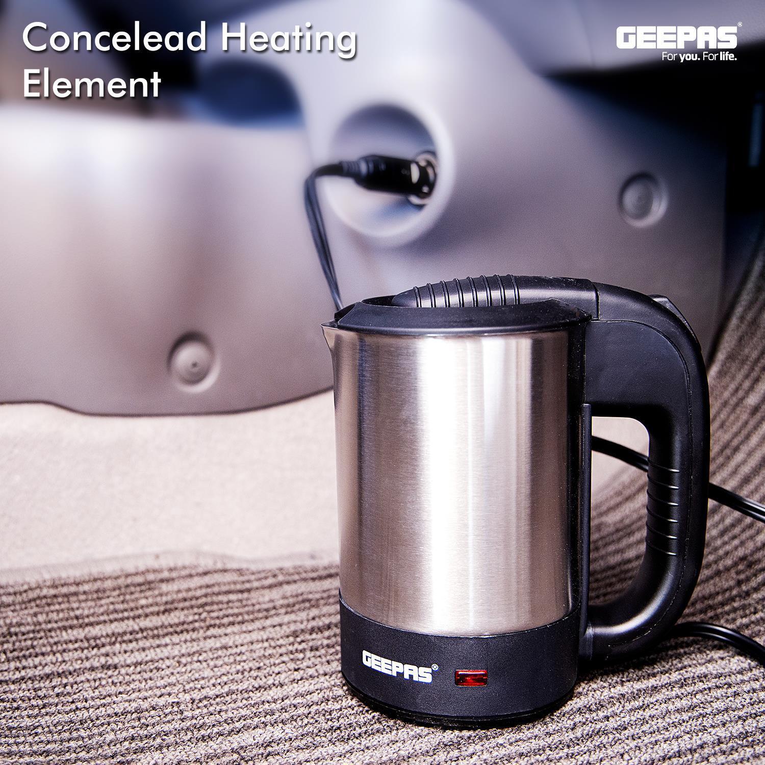 12V Stainless Steel Portable Travel Kettle 500ml