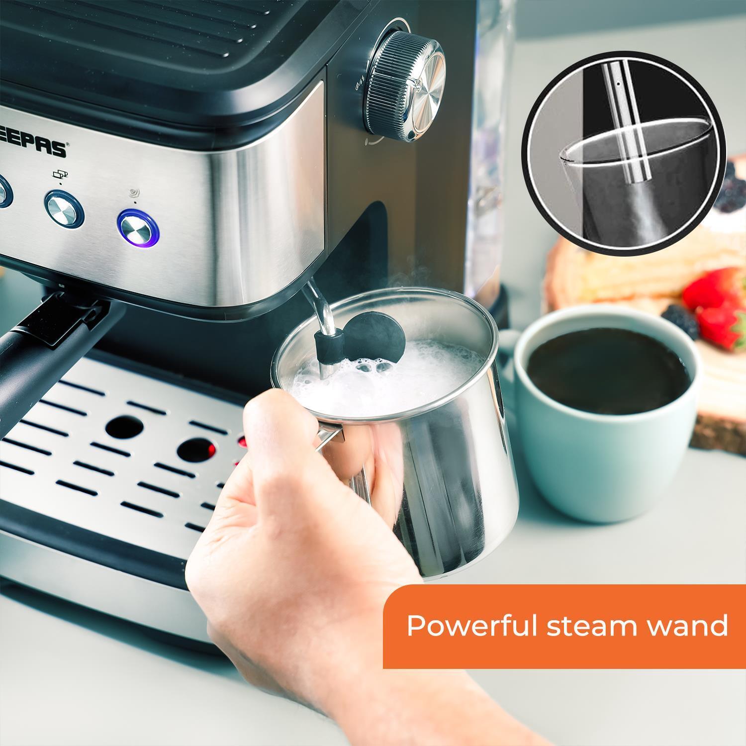 20-Bar Espresso Cappuccino Coffee Machine & Coffee Grinder Set