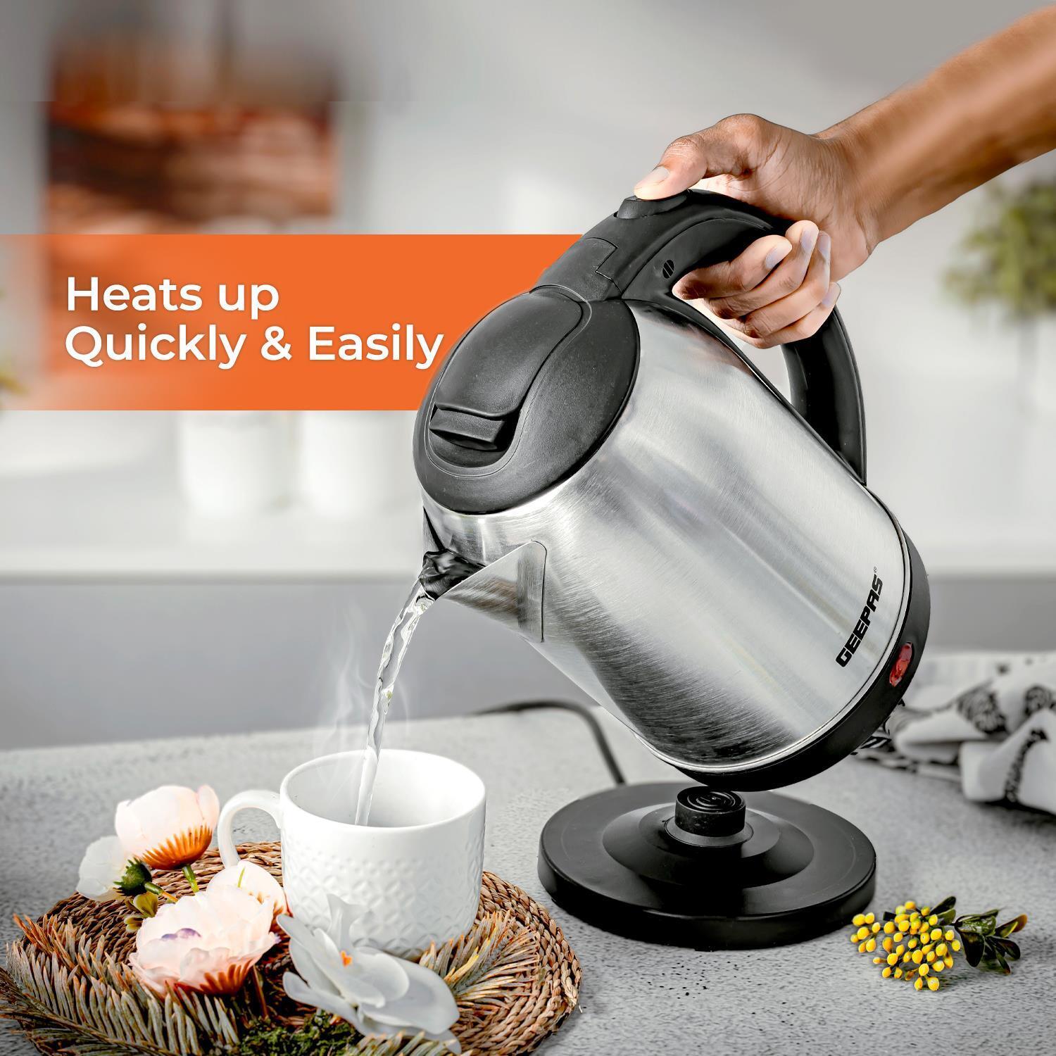 1.8L Cordless Electric Kettle & 2-Slice Bread Toaster Set