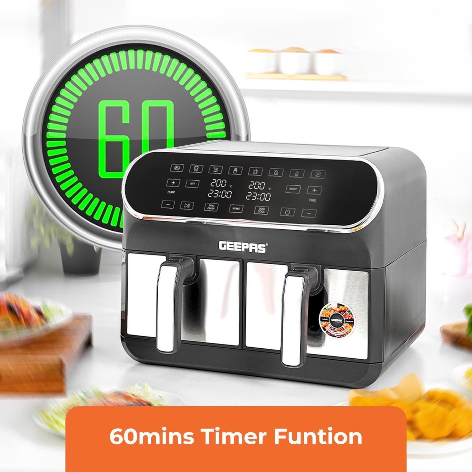 Dual Basket Air Fryer, 4-Slice Toaster & Electric Kettle Bundle