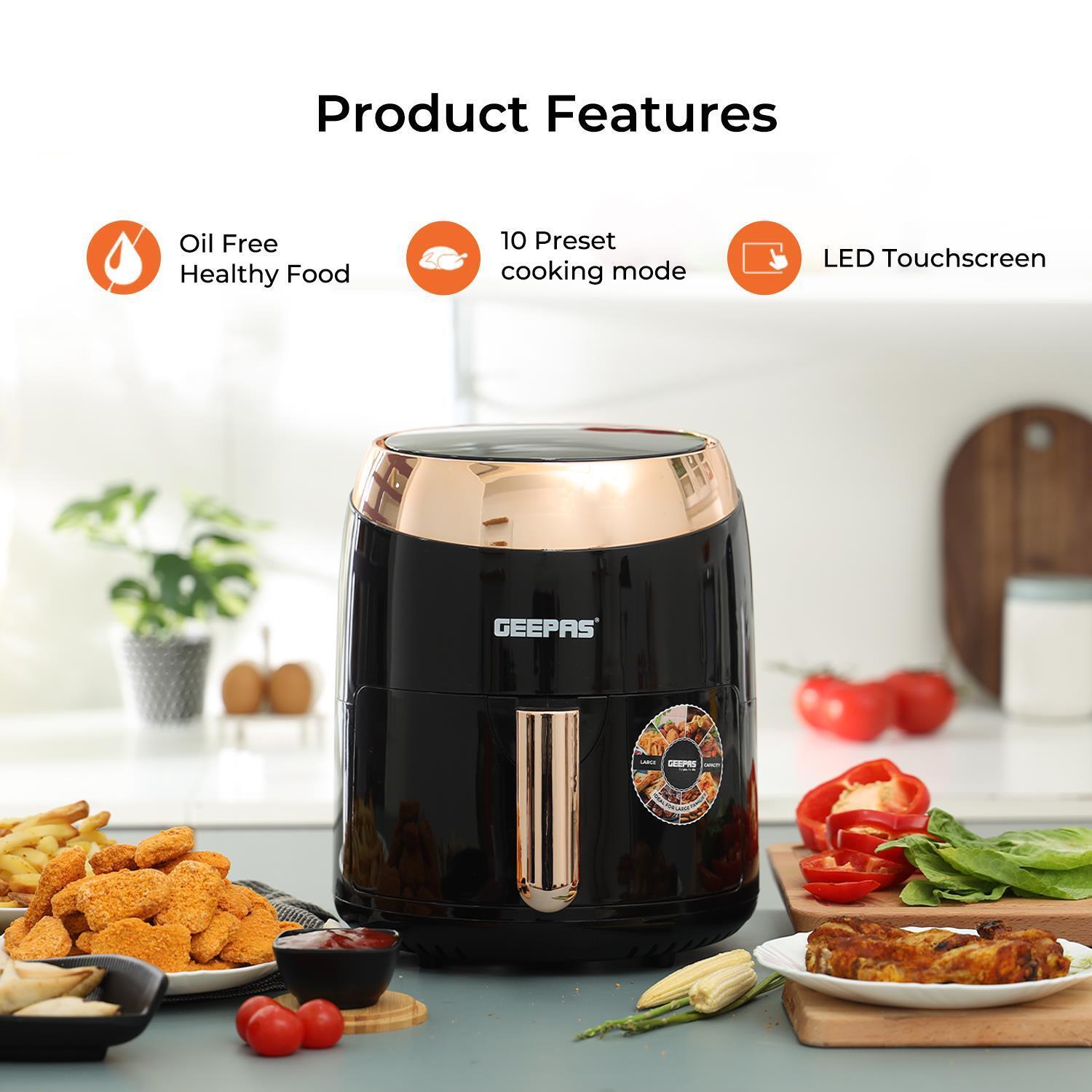 3.5L Rose Gold Digital 'Vortex' Air Fryer + Free Recipe E-Book