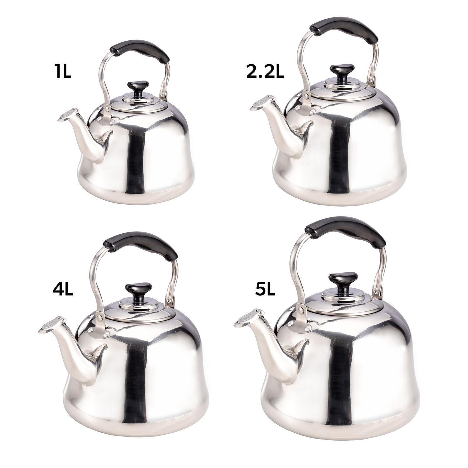 1L - 5L Stovetop Stainless Steel Tea Stovetop Kettle
