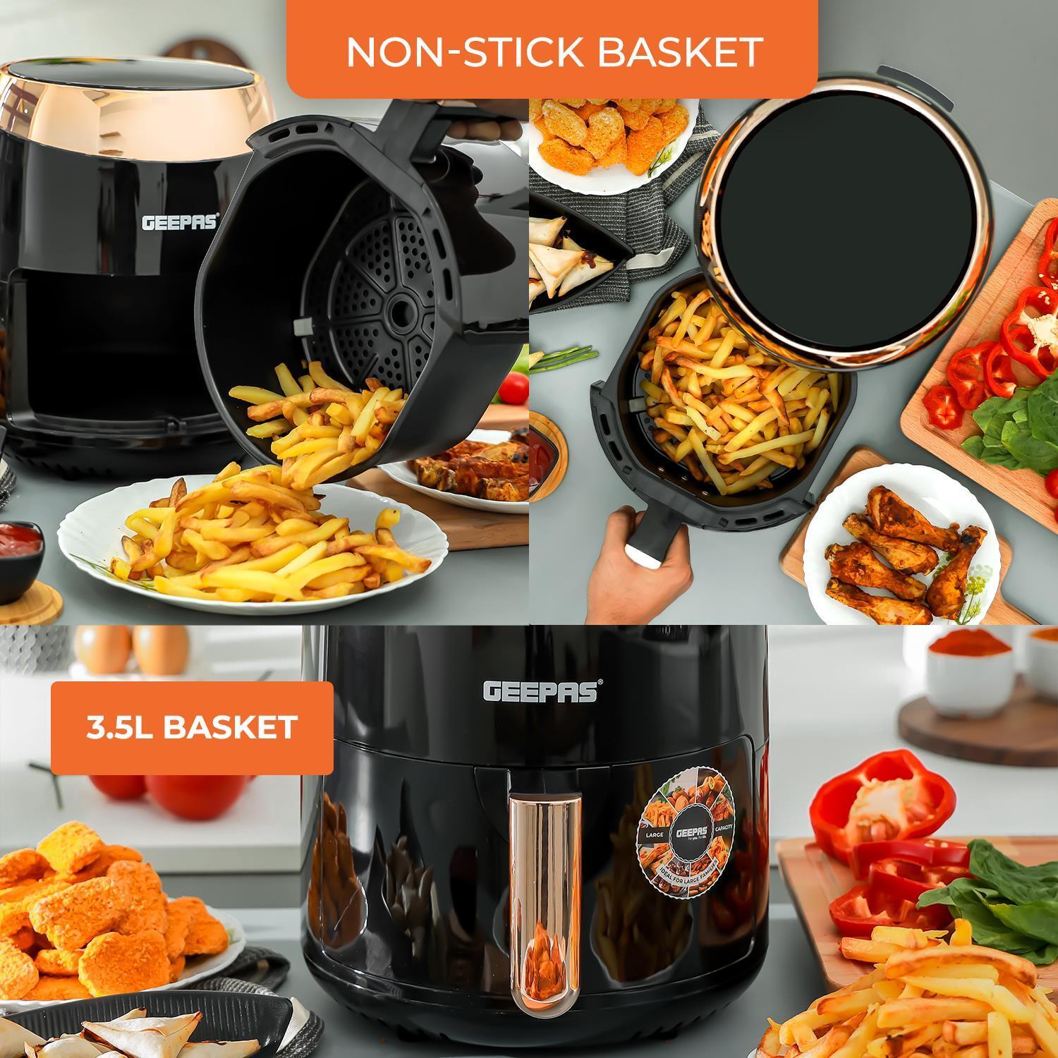 3.5L Rose Gold Digital 'Vortex' Air Fryer + Free Recipe E-Book