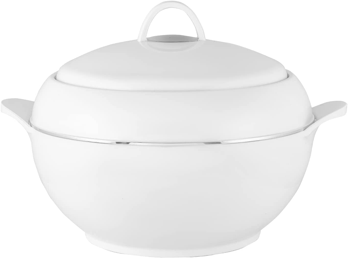 Royalford White Casserole Hot Pot Food Warmer 5L Casserole Dishes