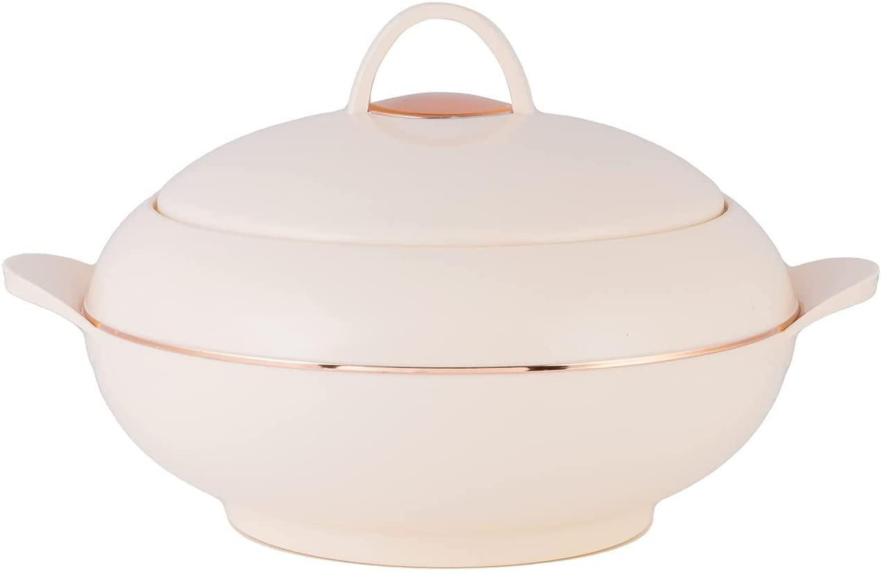 Royalford Beige Casserole Hot Pot Food Warmer 3.5L Casserole Dishes