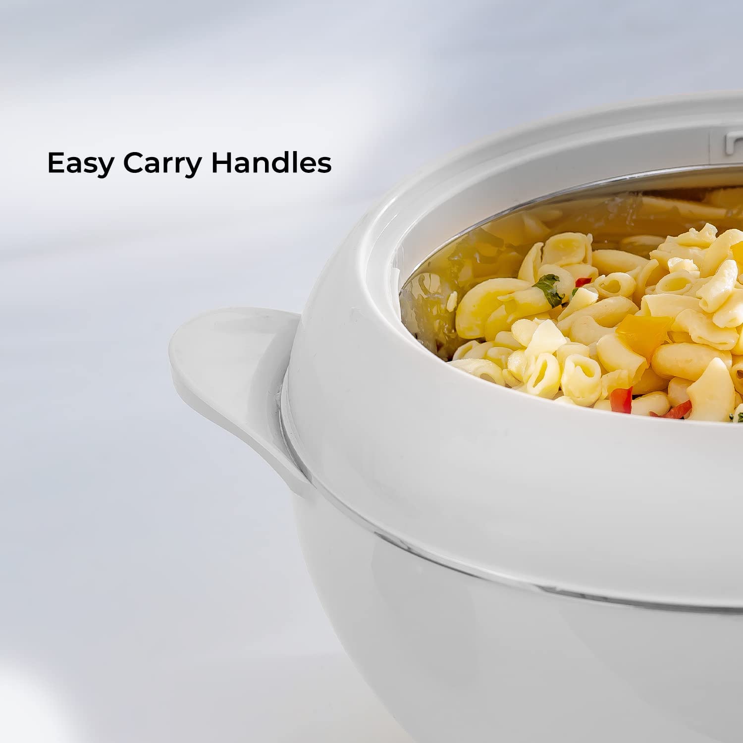 Royalford White Casserole Hot Pot Food Warmer 5L Casserole Dishes