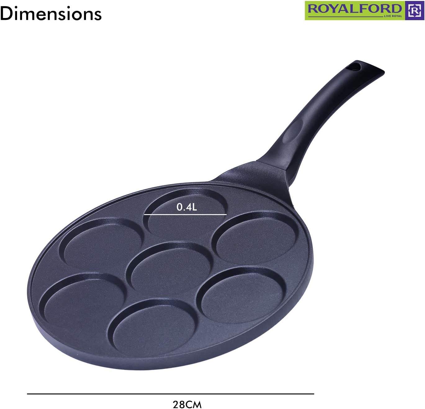 7-Hole Die-Cast Aluminium Pancake Maker Pan