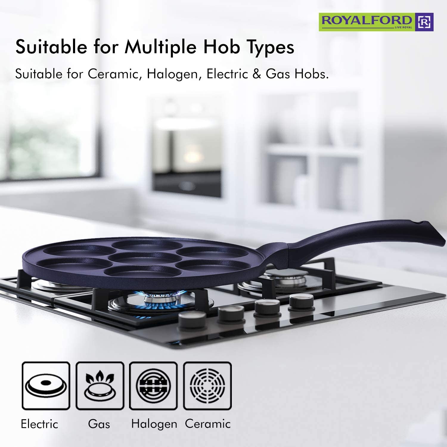 7-Hole Die-Cast Aluminium Pancake Maker Pan