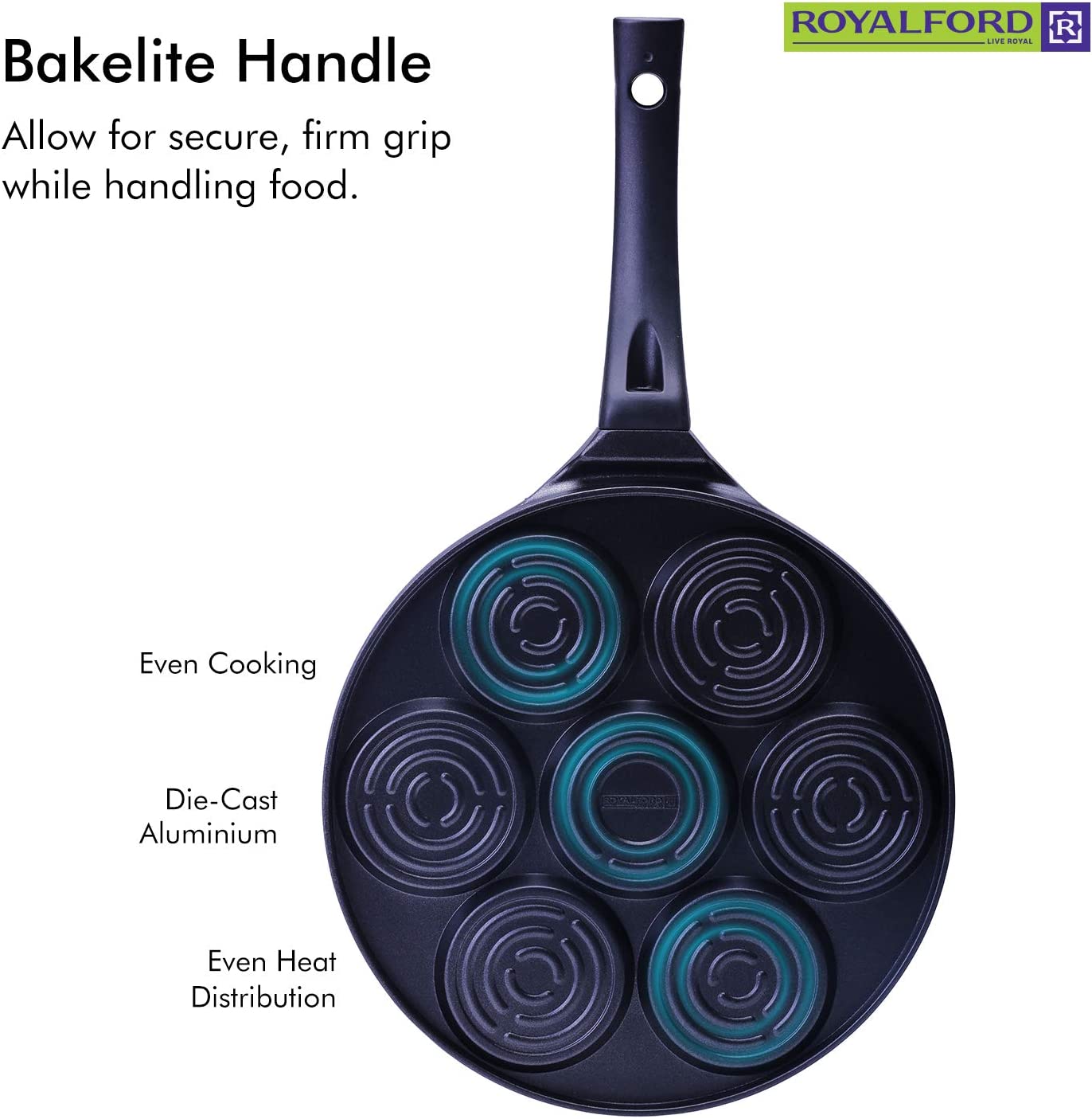 7-Hole Die-Cast Aluminium Pancake Maker Pan