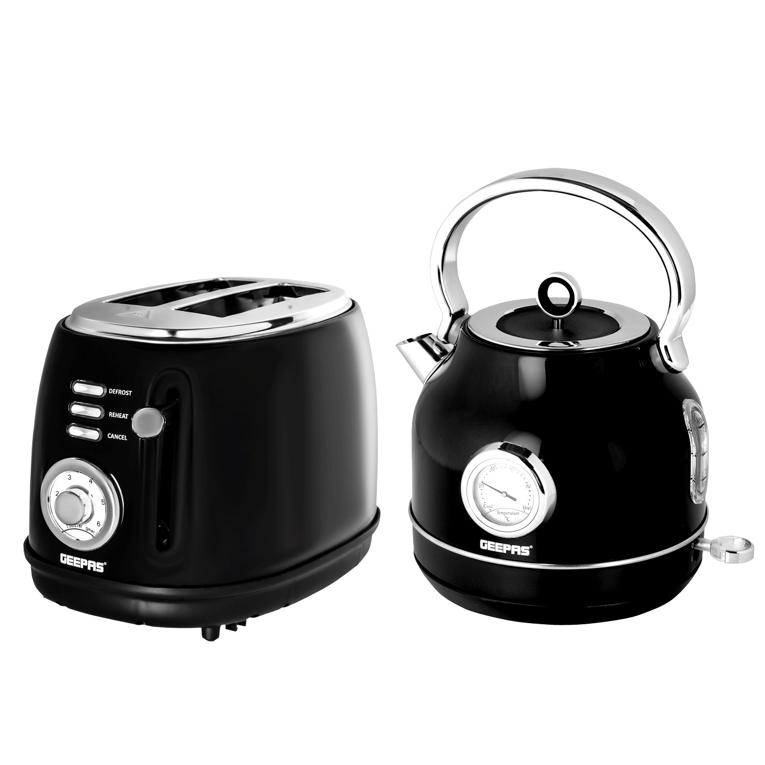 Vintage Electric 1.7L Jug Kettle & 2 Slice Toaster Set