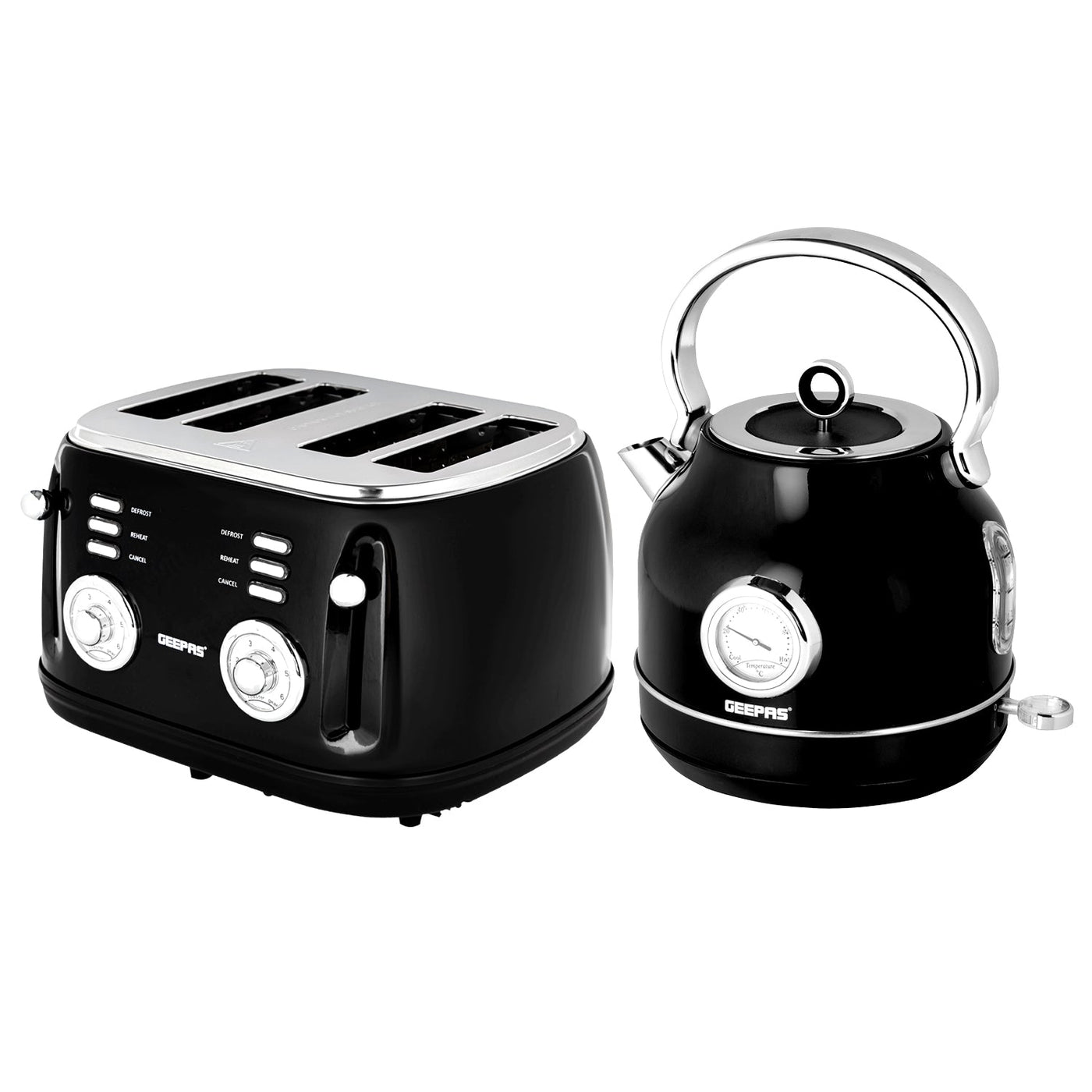 Cordless Electric Kettle & 4 Slice Bread Toaster Kitchen Set Kettle & Toaster Set Geepas | For you. For life.