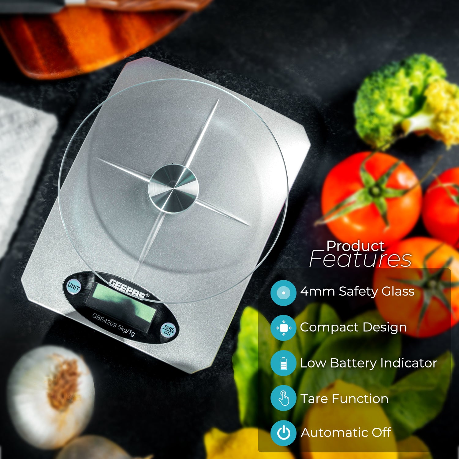 Geepas | For you. For life. Digital Kitchen Weighing Scales Scales