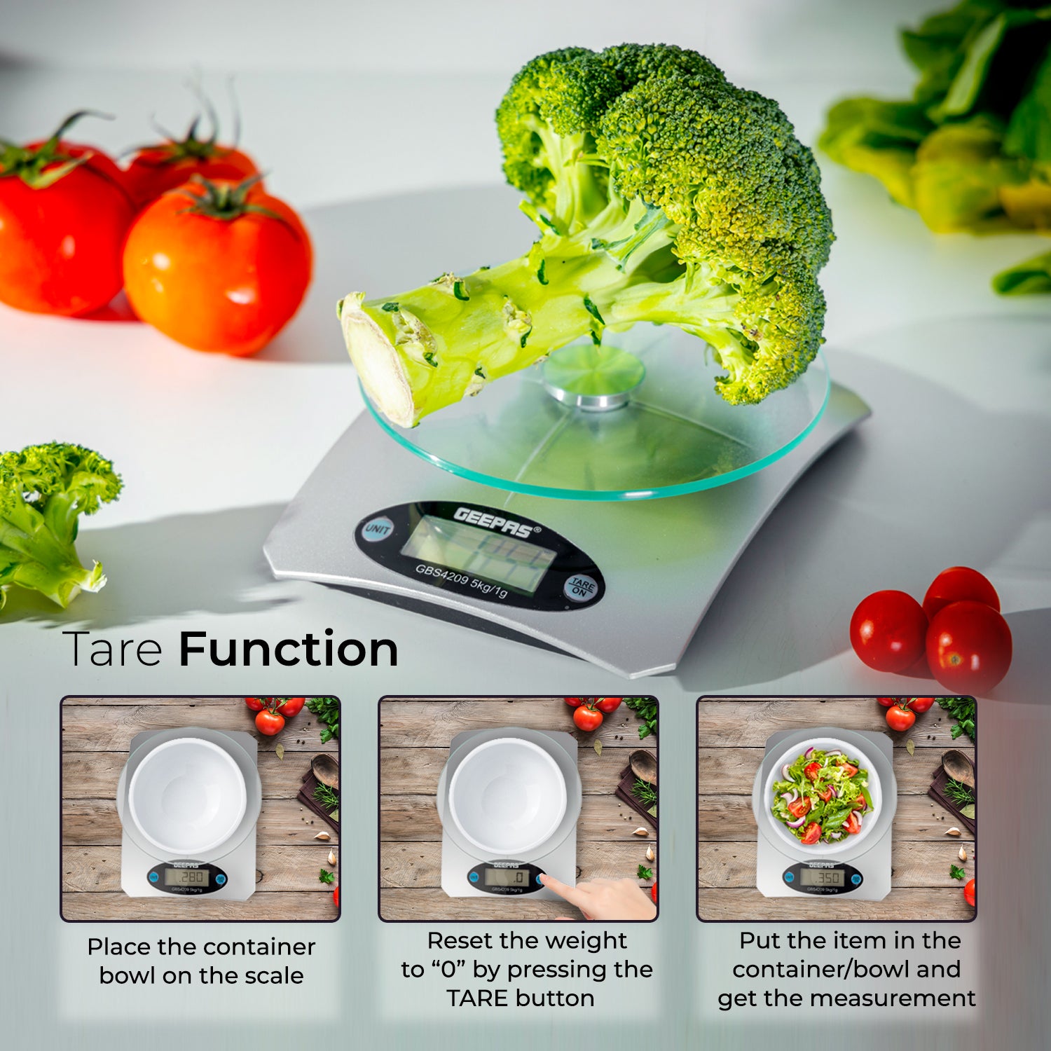Geepas | For you. For life. Digital Kitchen Weighing Scales Scales