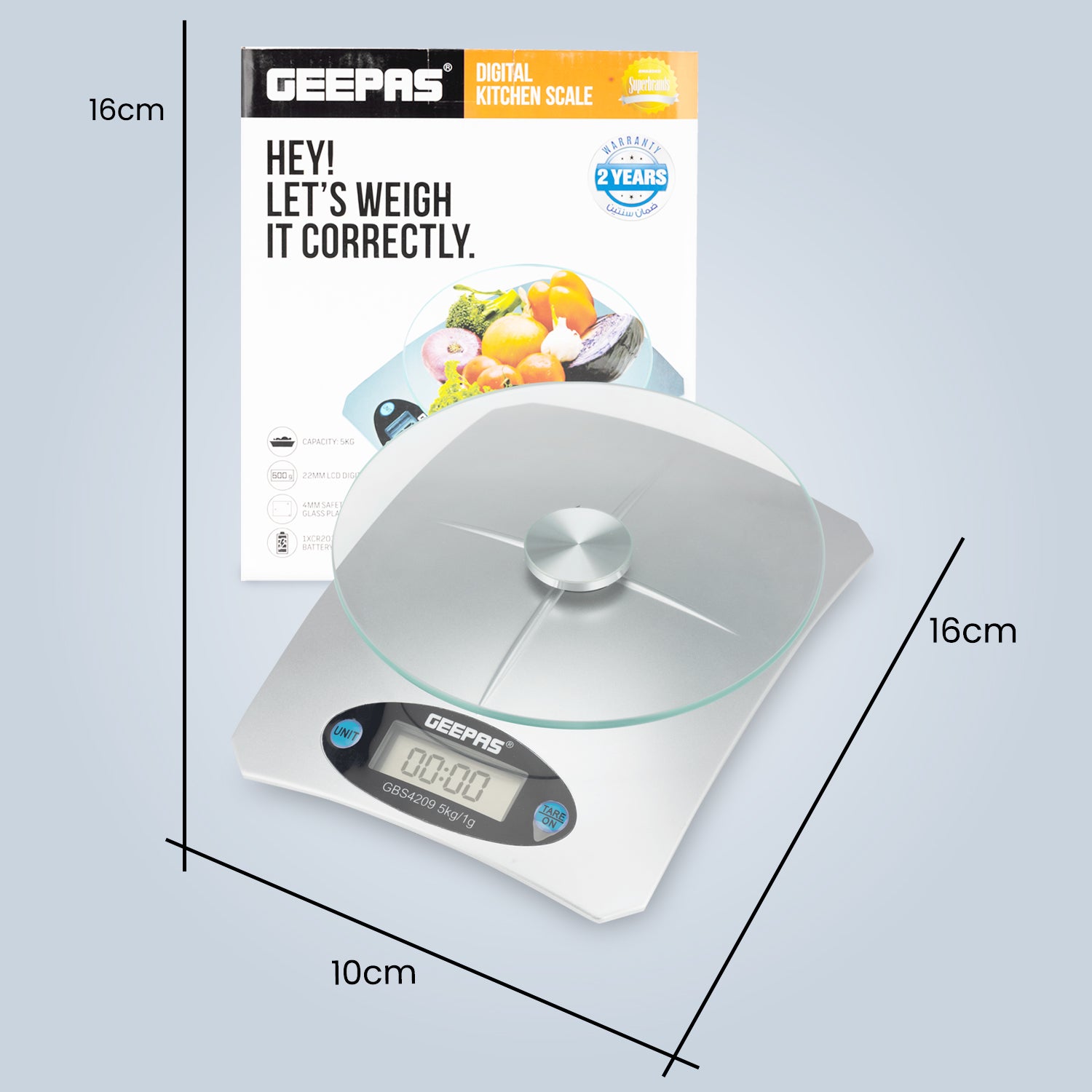 Geepas | For you. For life. Digital Kitchen Weighing Scales Scales