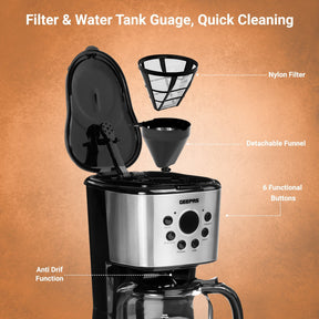 1.5L Filter Coffee Machine Coffee Machine Geepas | For you. For life. 