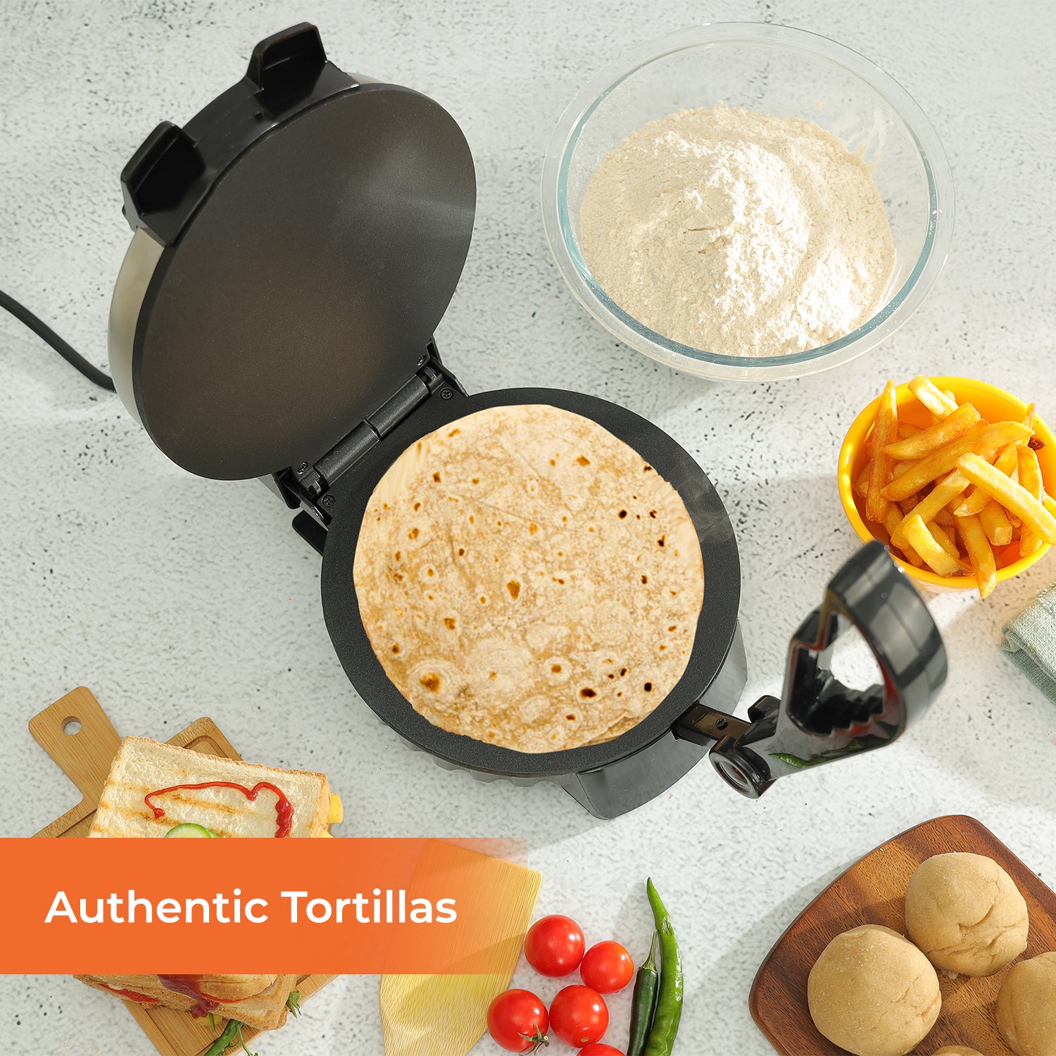 8" Authentic Electric Chapati Maker and Roti Maker